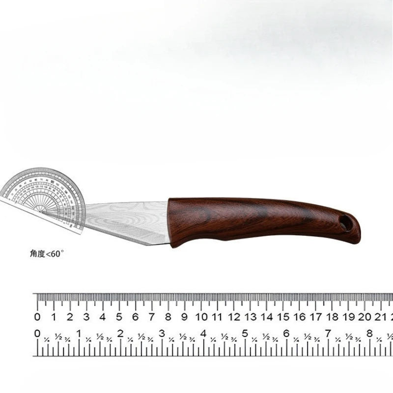 Wooden Handle Grafting Knife with Leather Shell, Suitable for Garden Grafting/unpacking, Etc. Solid Wood Handle Garden Hand Tool