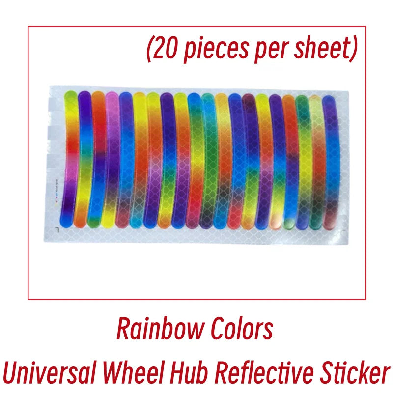 Car Universal Wheel Hub Reflective Stripes Safety Opening Warning Sticker Tape Auto Warning Reflective Tape Exterior Accessorie