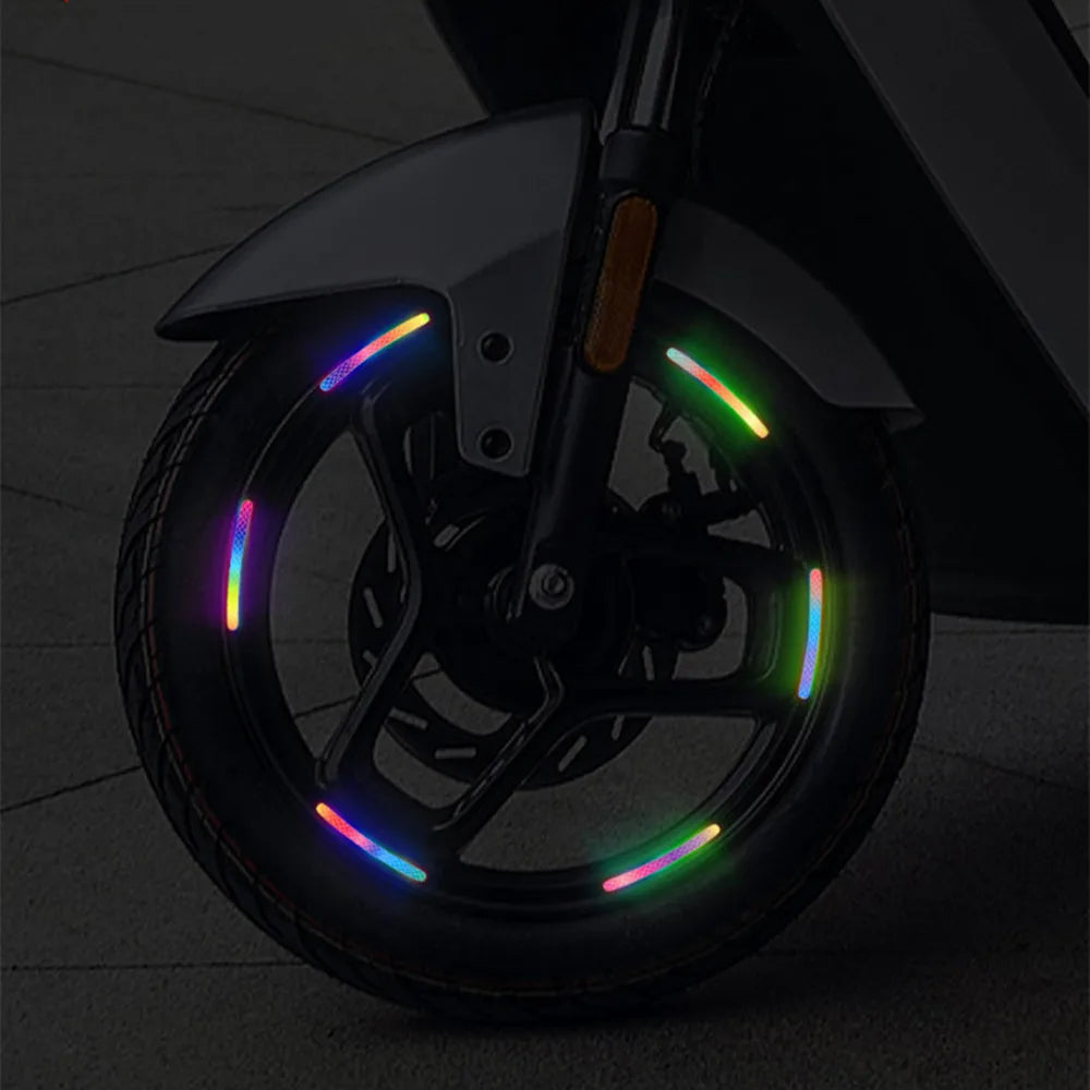 Car Universal Wheel Hub Reflective Stripes Safety Opening Warning Sticker Tape Auto Warning Reflective Tape Exterior Accessorie