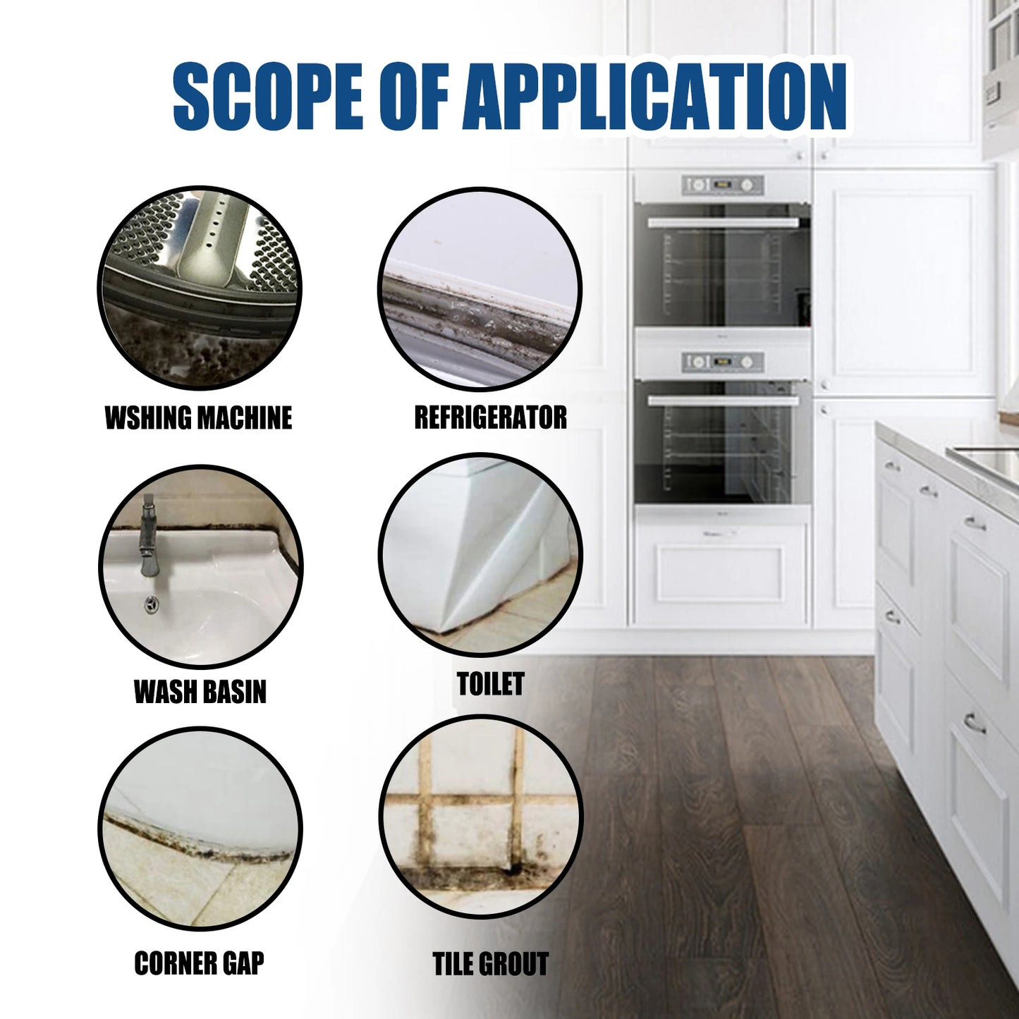 Wall Mold Mildew Remover Cleaning Gel Long Lasting Household Cleaner For Washing Machine Bathroom Tile Gap Spot Supplies