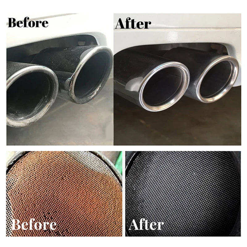 Car Exhaust Pipe Cleaner Carbon Removal Cleaner Engine Interior Non Removable Cleaning Exhaust Gas Carbon Removal Cleaner