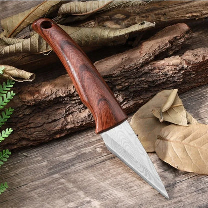 Wooden Handle Grafting Knife with Leather Shell, Suitable for Garden Grafting/unpacking, Etc. Solid Wood Handle Garden Hand Tool