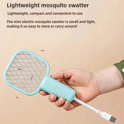 Mosquito Swatter Trap Mini USB UV Light Pest Control Electric Shock Mosquito Killer Lamp Portable Fly Bug Zapper Summer