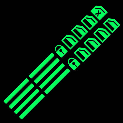 Luminous Car Window Button Sticker Door Window Lifter Switch Night Fluorescent Decals Car Interior Decoration Auto Accessories