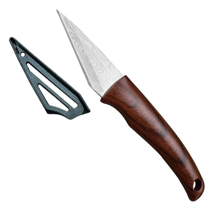 Wooden Handle Grafting Knife with Leather Shell, Suitable for Garden Grafting/unpacking, Etc. Solid Wood Handle Garden Hand Tool