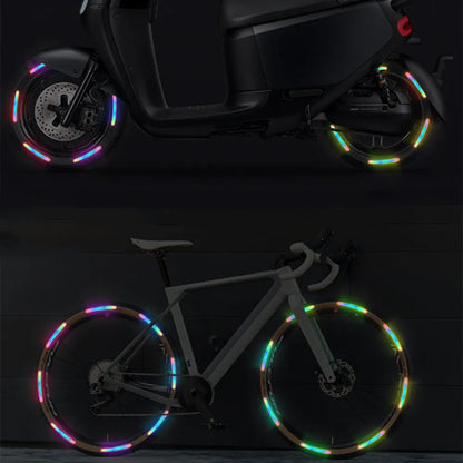 Car Universal  Wheel Hub Reflective Stripes Safety Opening Warning Sticker Tape Auto Warning Reflective Tape Exterior Accessorie