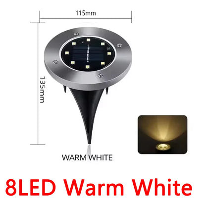 1/4/8Pack Solar Lights Outdoor 8/20LEDs Disk Underground Lamp Spotlight Buried Solar Light for Home Garden Lawn Yard Decoration