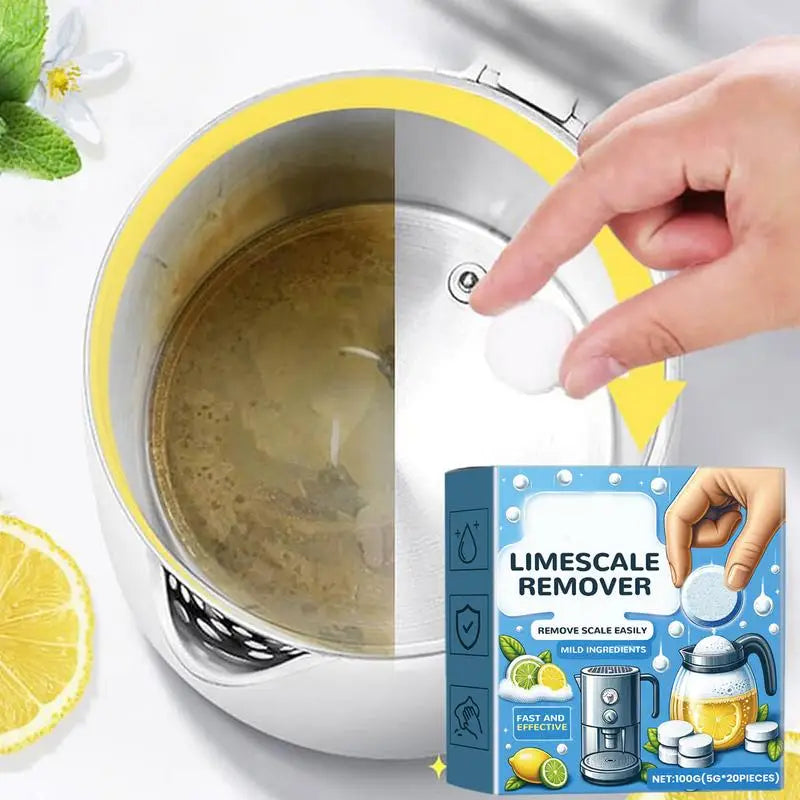 Kettle Limescale Tablets Efficient Water Bottle Cleaning Tablets Efficient & Safe Limescale Remover Tablets Tea Maker And Cup