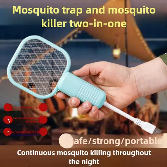 1-8PCS USB 2-in-1 Mosquito Repeller Mosquito Swat Portable Electric Mosquito Light For Outdoor Sports Camping Bedroom Office
