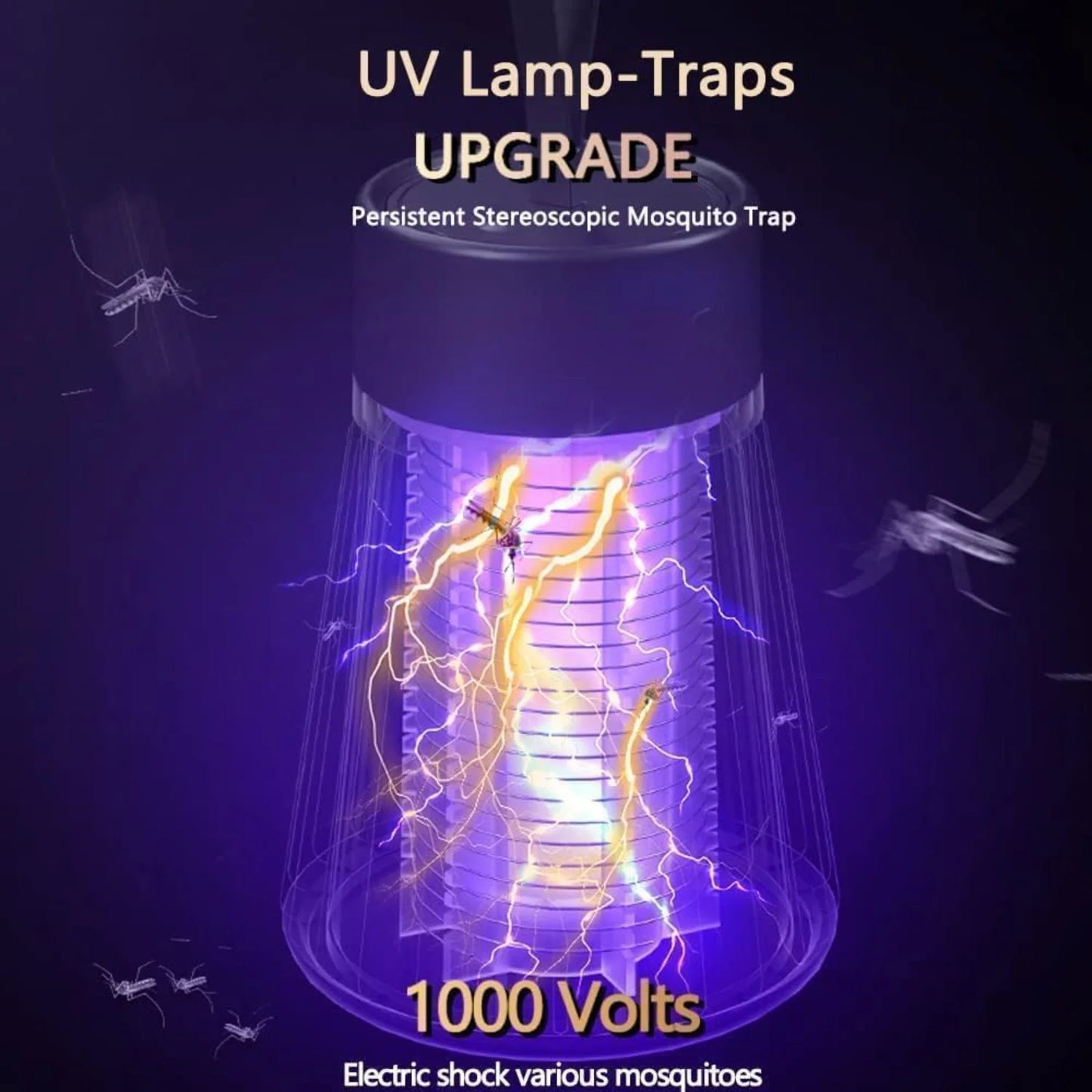 3 IN 1 LED Mosquito Killer Lamp 3000V Electric Bug Zapper Insect Killer USB Rechargeable Fly Swatter Trap Anti Mosquito Flies