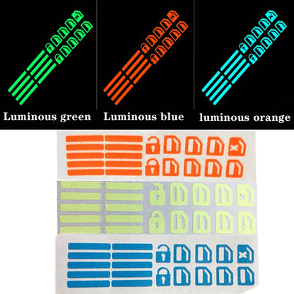 Luminous Car Window Button Sticker Door Window Lifter Switch Night Fluorescent Decals Car Interior Decoration Auto Accessories