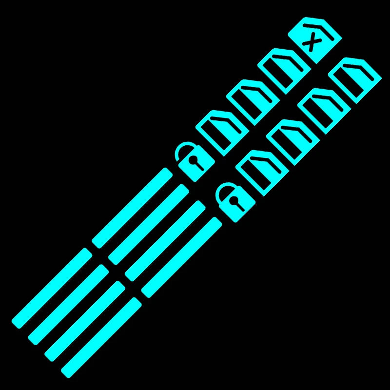 Luminous Car Window Button Sticker Door Window Lifter Switch Night Fluorescent Decals Car Interior Decoration Auto Accessories