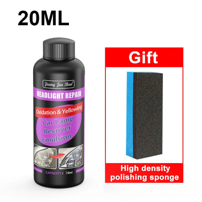 Car Headlight Restoration Polishing Kits Headlamp Scratch Remover Repair Cleaning Paste Remove Oxidation Headlight Polish Liquid