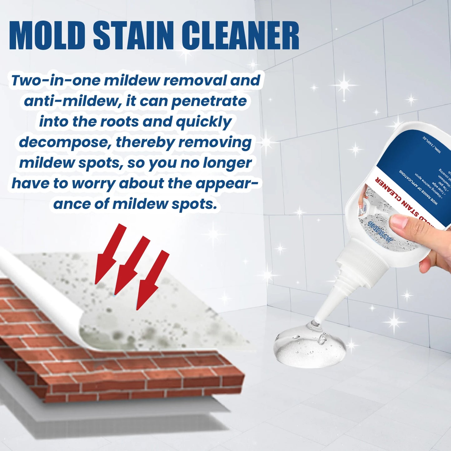 Wall Mold Mildew Remover Cleaning Gel Long Lasting Household Cleaner For Washing Machine Bathroom Tile Gap Spot Supplies
